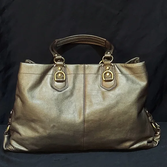Coach Shimmering Bronze Shoulder Bag - Picture 9 of 10